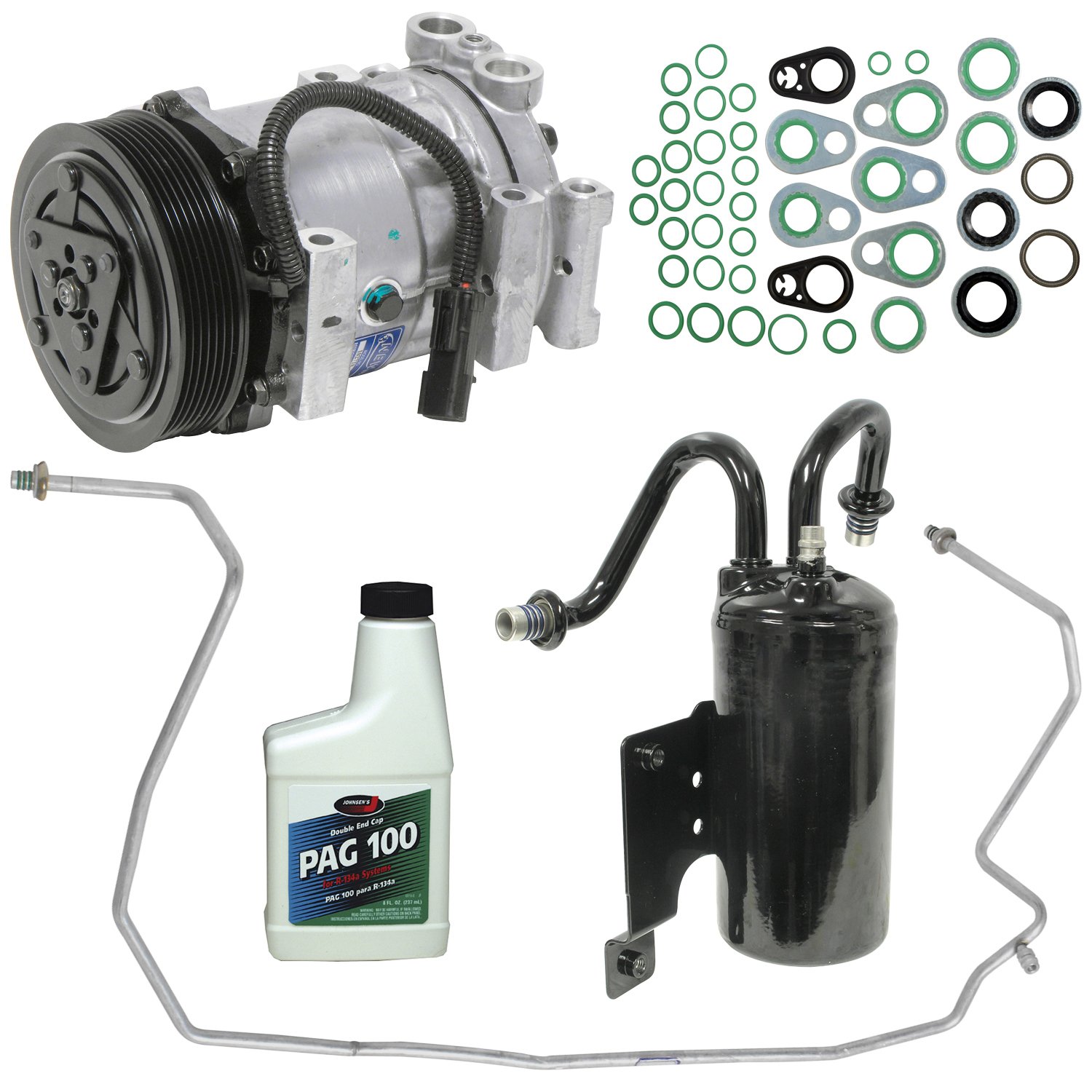 Universal Air Conditioner KT 4176 A/C Compressor & Component Kit - Replacement Parts for Car AC Repair & Maintenance | Compatible with Multiple Vehicle Models