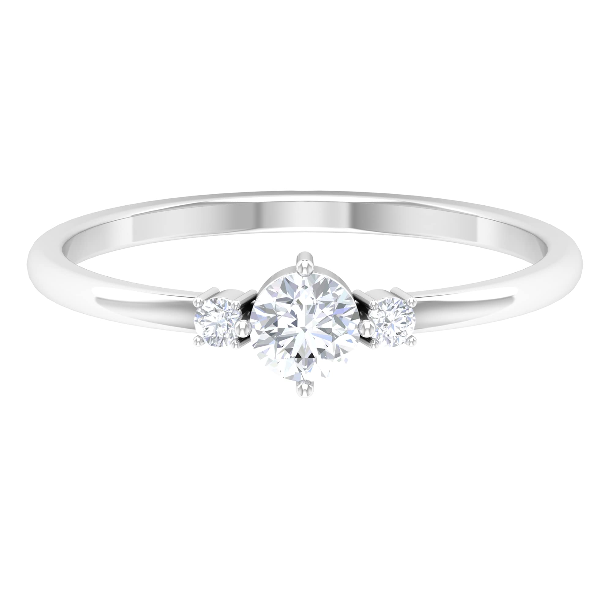 1/4 CT Certified Diamond Promise Ring for Women - April Birthstone Ring in 14K Solid Gold - Elegant White Diamond Gold Ring for Engagement, Anniversary & Special Occasions