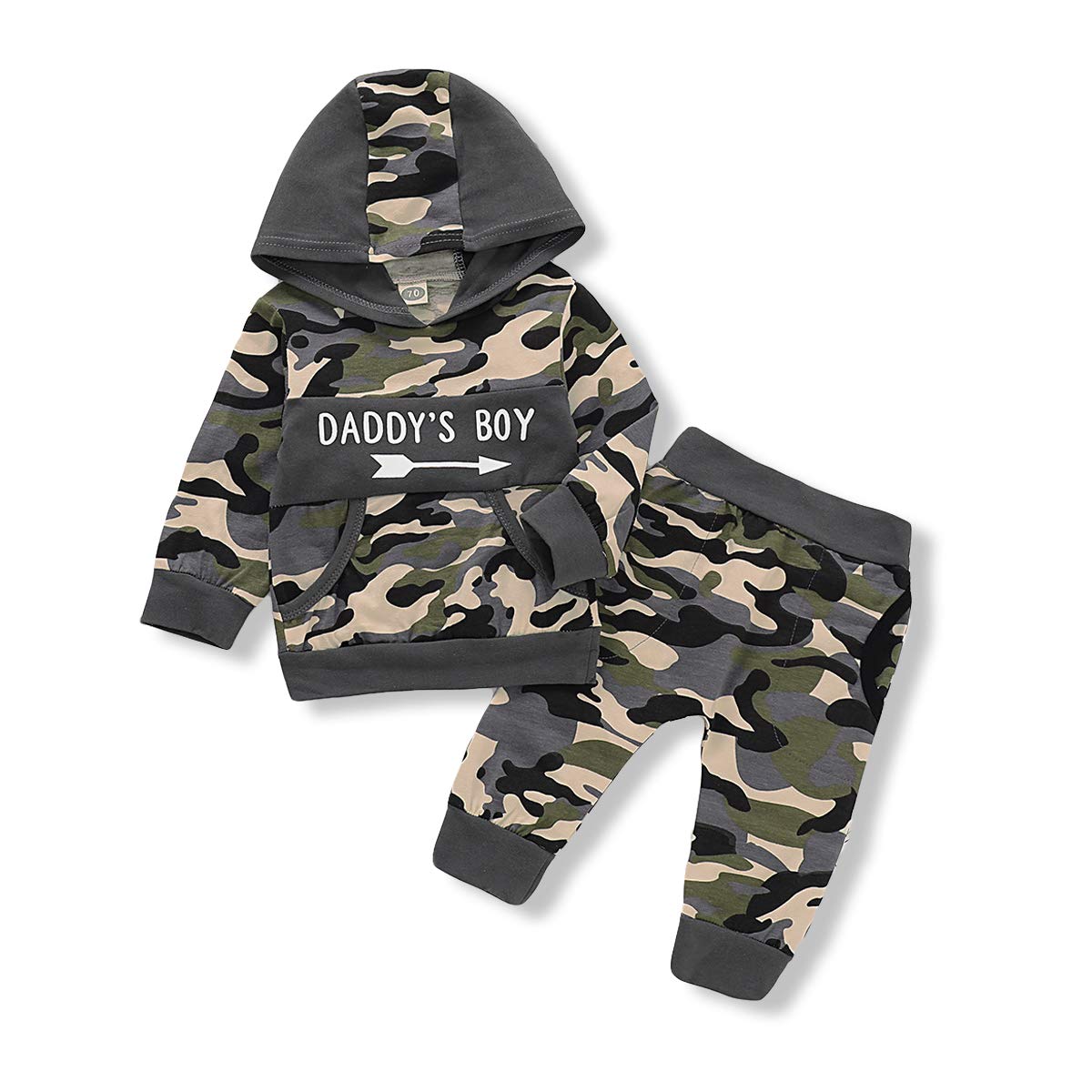 Baby Boy Winter Clothes Set - Plaid Pocket Hoodie & Pants Outfit for Fall & Winter | Warm Toddler Sweatshirt & Pants Combo for Playdates & Outdoor Activities