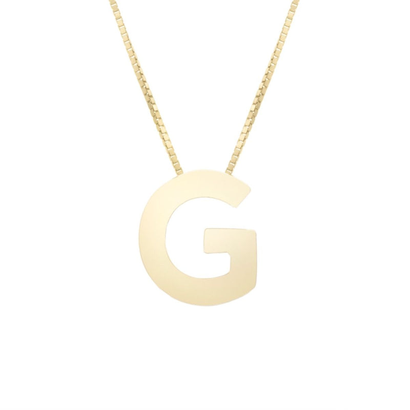 14K Gold Block Letter Initial Necklace - Personalized Monogram Pendant for Women - Perfect for Birthdays, Anniversaries & Gifts