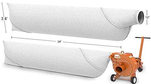 Rhino 20 Insulation Removal Vacuum Bag - 14' x 3.6' Heavy Duty Debris Collection Bag Holds 125 CF with EZ-Fill Collar - Perfect for Attic Cleanup, Construction Waste Removal & Home Renovation Projects
