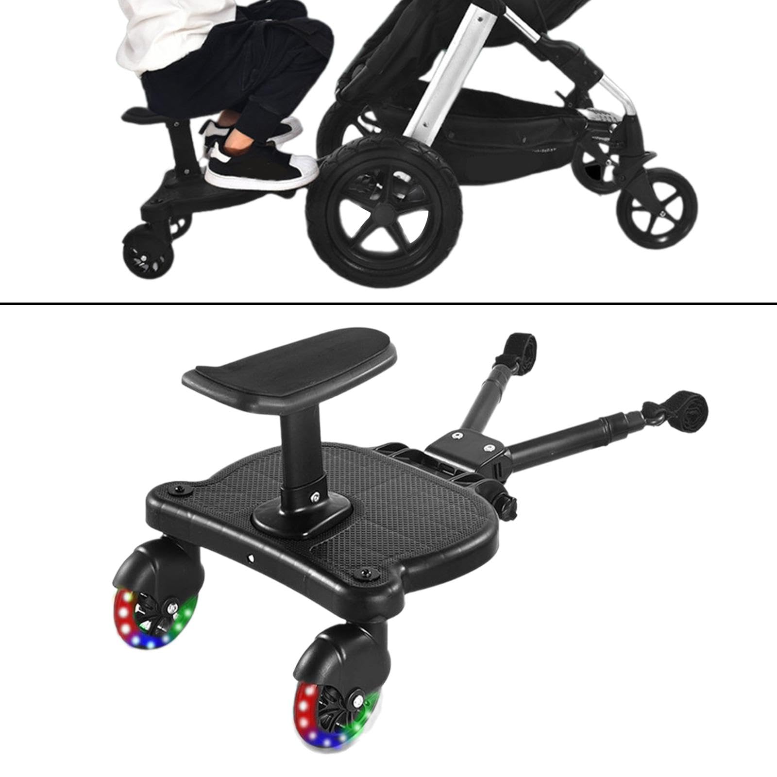 Universal Stroller Board - Ride-On Attachment for Most Strollers | Toddler Standing Platform | Perfect for Shopping, Travel & Family Outings