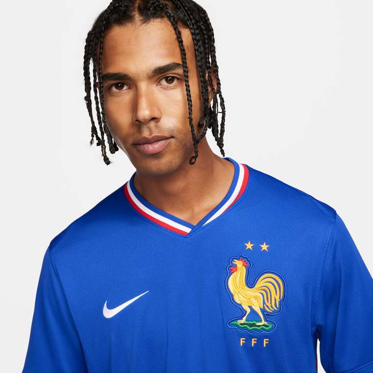 Nike France 2024/25 Home Men's Soccer Jersey - Authentic Football Shirt for Fans & Players - Perfect for Match Day, Training & Casual Wear