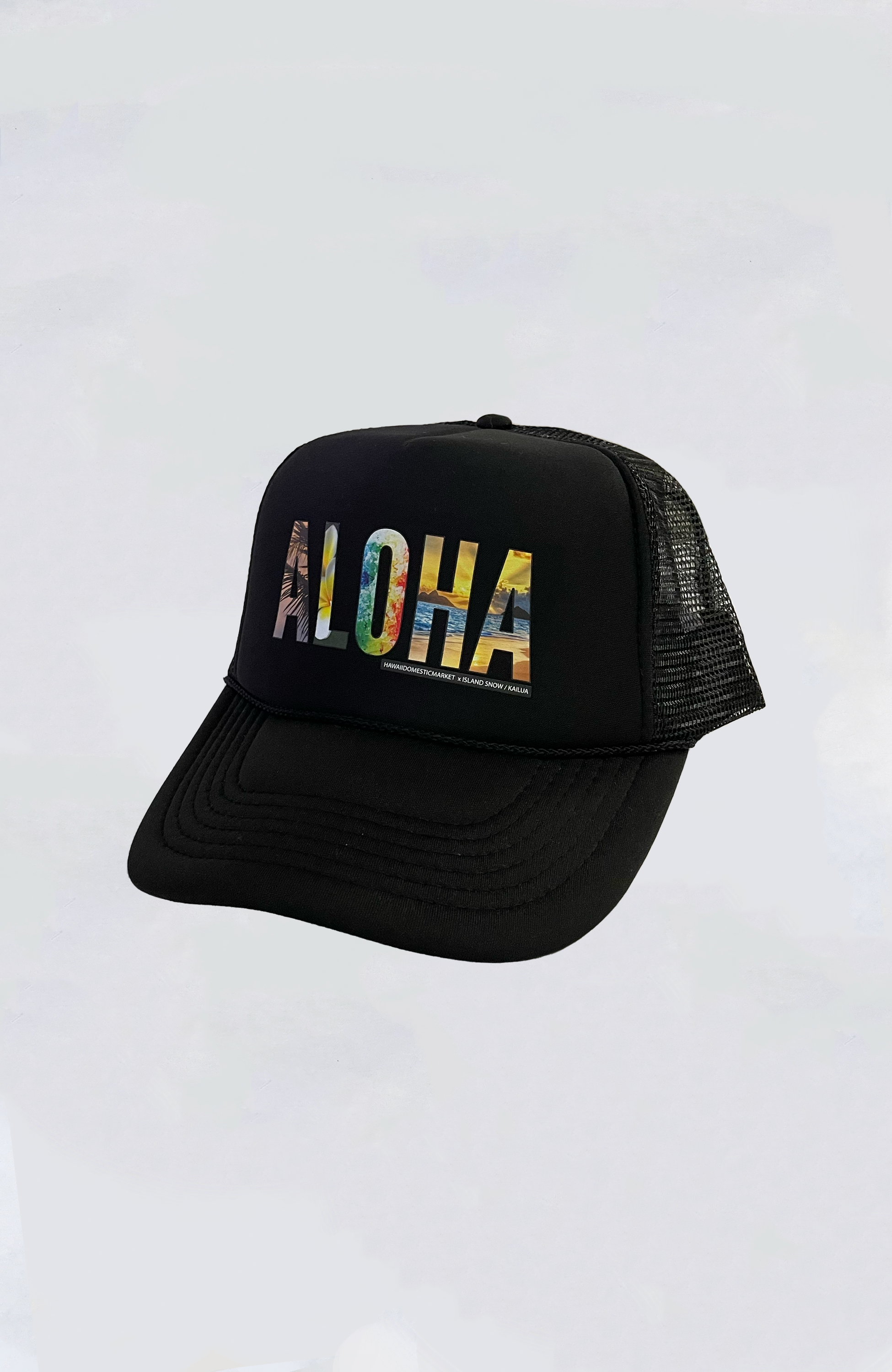 HDM Aloha Kailua Trucker Hat - Vintage Hawaiian Style Adjustable Baseball Cap for Men & Women - Perfect for Beach Vacations, Summer Outfits and Island Getaways