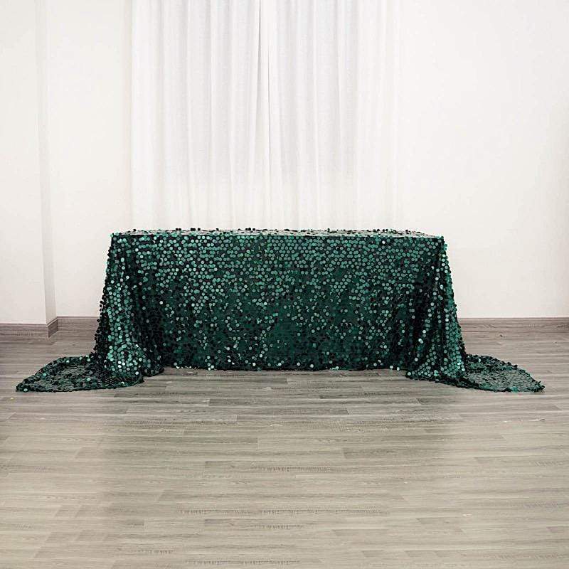 90x156 Inch Large Payette Sequin Rectangular Tablecloth - Elegant Glitter Table Cover for Wedding, Party, and Holiday Decorations