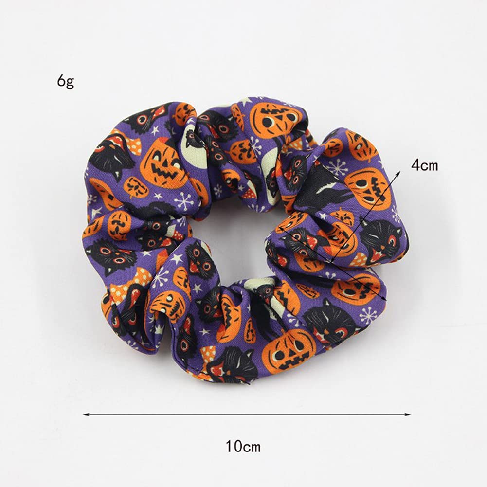 15PCS Halloween Hair Scrunchies - Elastic Ponytail Holders & Hair Bands for Women, Ladies & Girls - Cute Hair Accessories for Costumes, Parties & Everyday Use