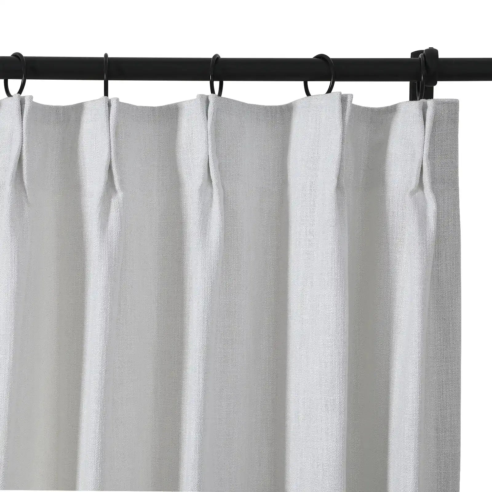 Stylish Sarai Textured Metallic Cotton Blend Pleated Curtains - Elegant Window Treatment for Living Room & Bedroom Decor