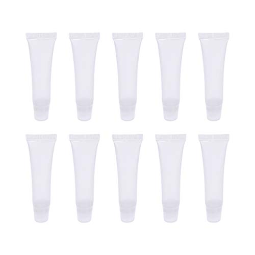 **Healifty 10pcs Refillable Lip Balm Containers - 8ml Travel-Sized Lip Gloss Tubes for Makeup, Shampoo, Conditioner & Lotion | Portable Cosmetic Storage for Home, Travel & Toiletries**