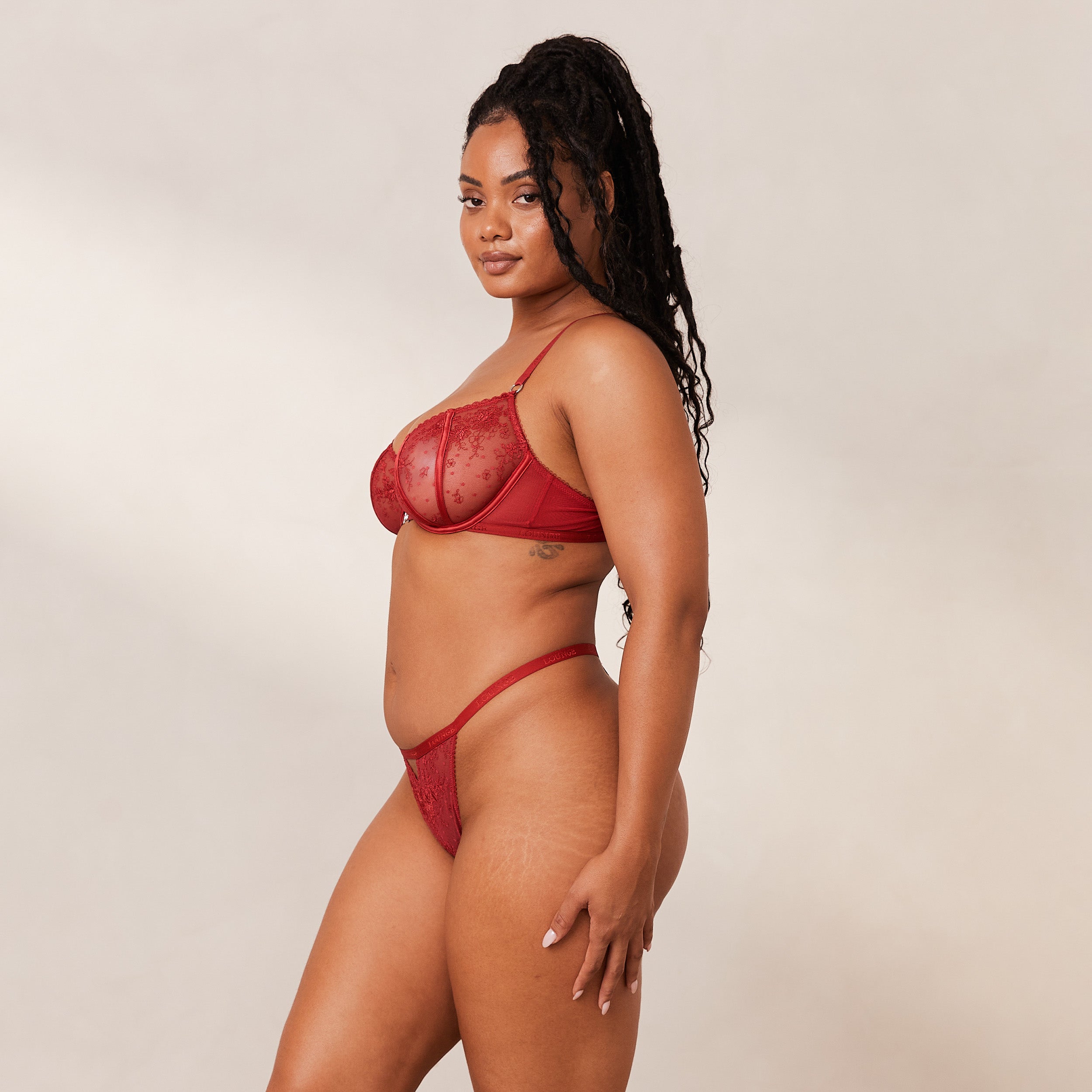 Flirt Balcony Bra - Sexy Lace Underwire Push Up Bra in Maroon for Women | Perfect for Date Nights, Valentine's Day & Special Occasions