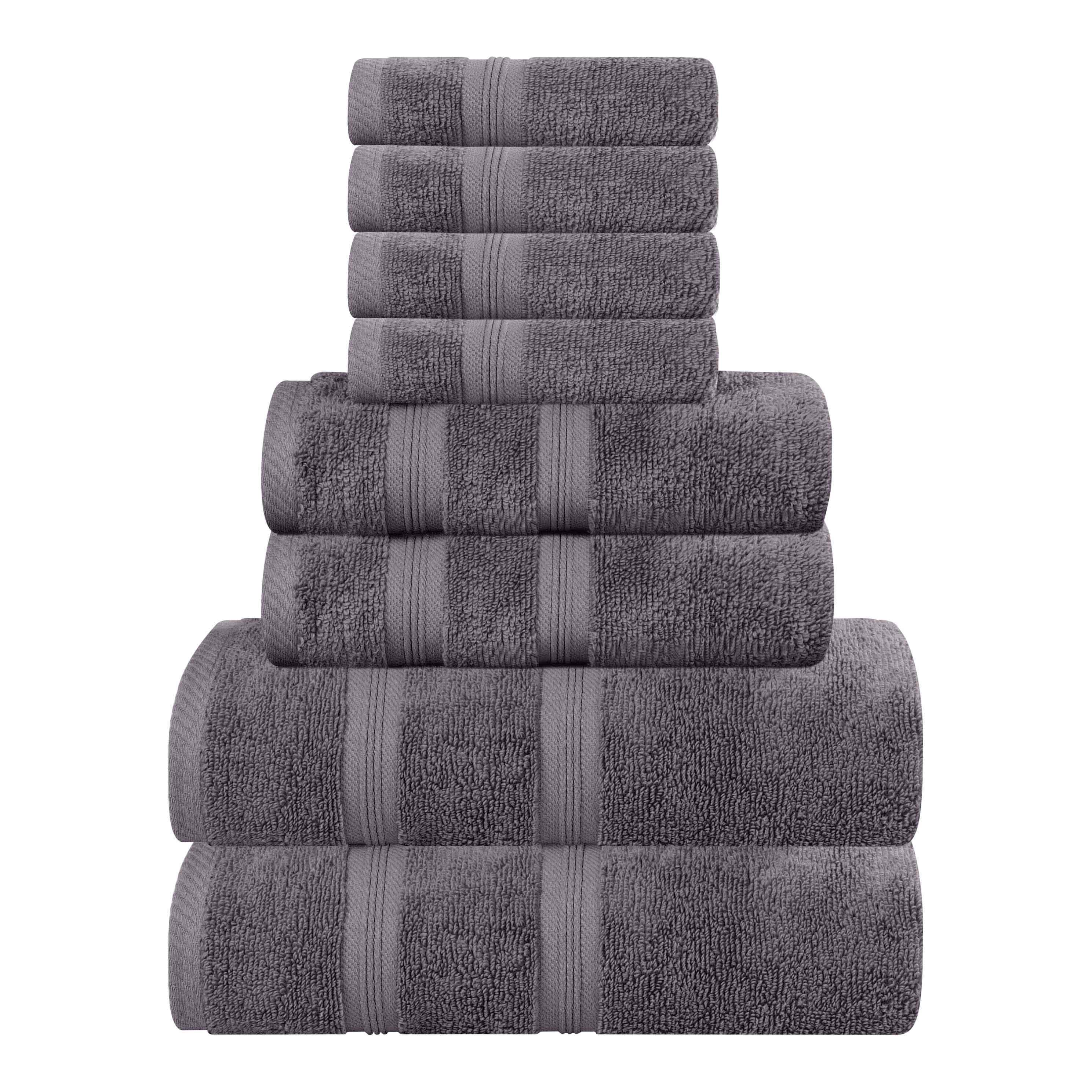 Premium 8-Piece Zero Twist Cotton Towel Set - Ultra Soft & Absorbent Bath Towels for Spa, Gym & Luxury Home Use