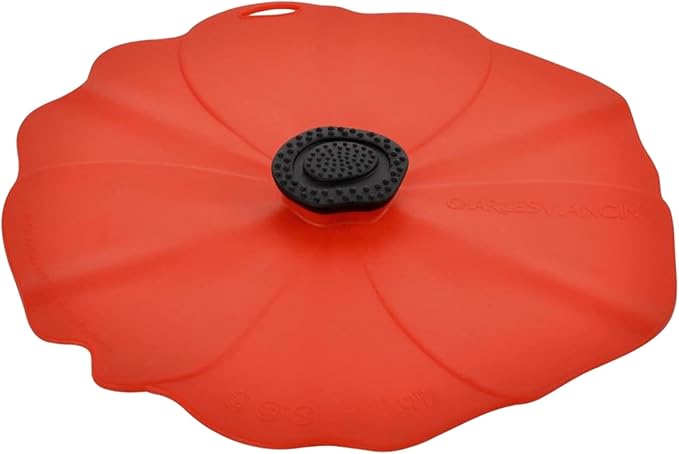 Charles Viancin Poppy Silicone Lids - Reusable Food Covers for Bowls, Jars & Containers - BPA-Free Stretchable Kitchen Lids - Perfect for Food Storage, Meal Prep & Leftovers
