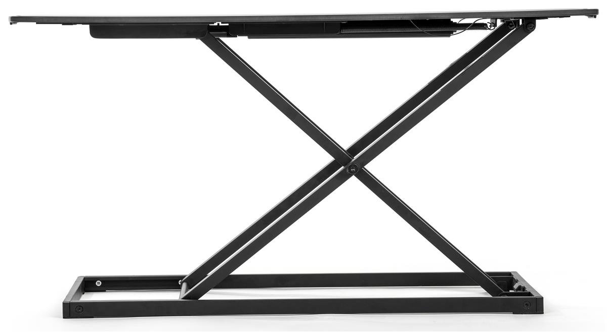 Height Adjustable Sit Stand Workstation for Desktop – Black (FDDX04LTBK) | Ergonomic Standing Desk Converter for Home & Office | Reduce Neck & Back Pain While Working
