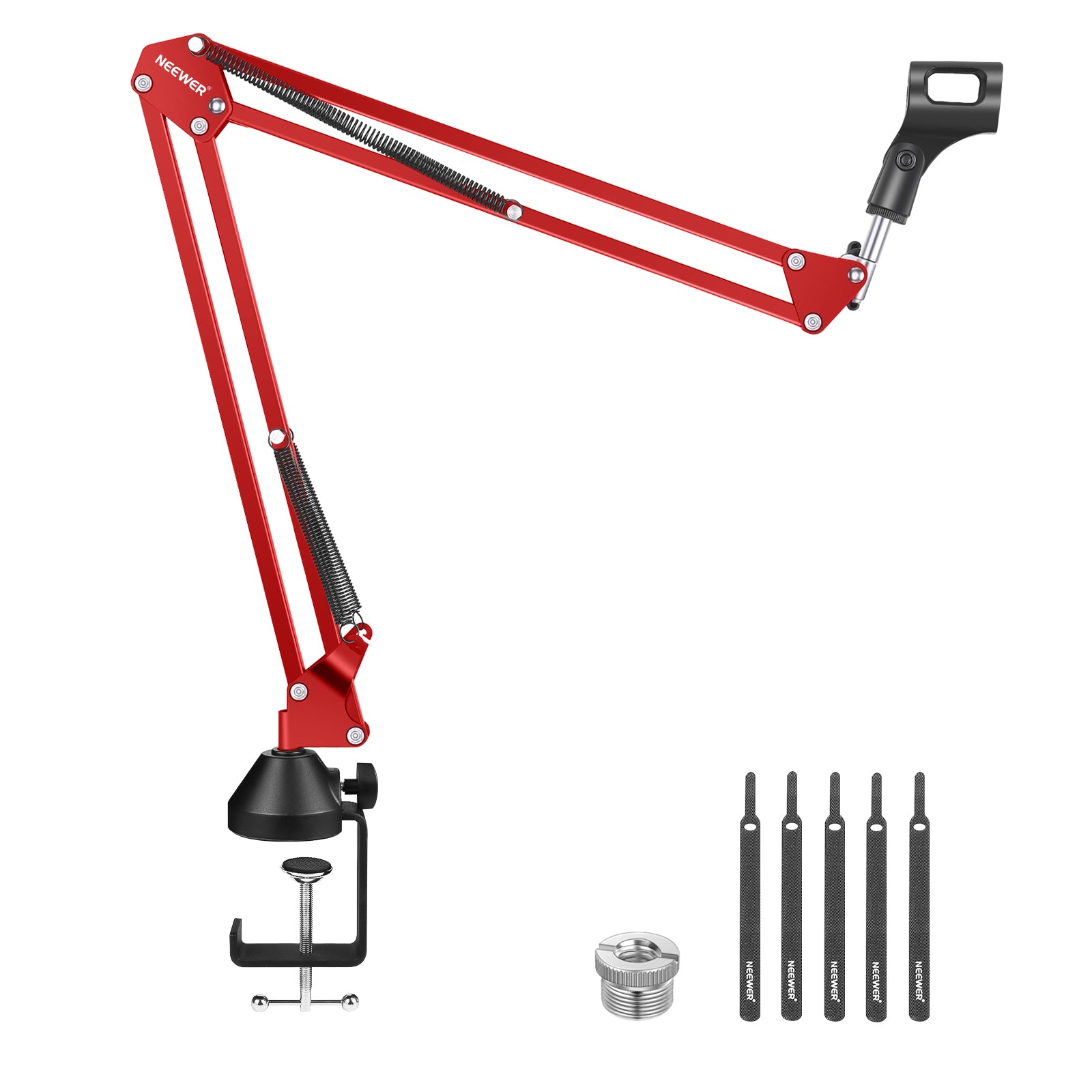 NEEWER NW 35 Professional Microphone Boom Arm Stand - Adjustable Suspension Scissor Mic Mount for Podcasting, Streaming & Studio Recording