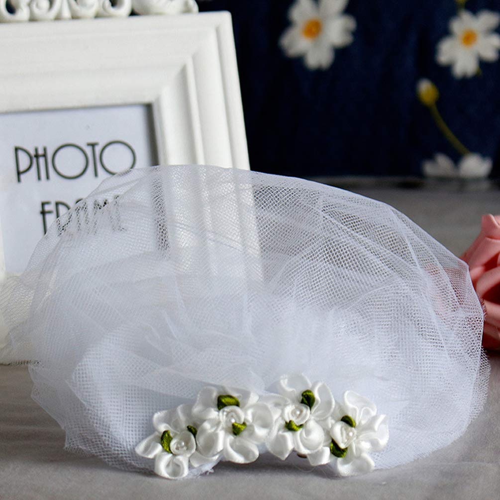 Baluue Pet Wedding Dress & Bridal Veil Set - White Dog & Cat Wedding Costume with Headband for Wedding Party, Cosplay & Special Occasions - Perfect for Pet Weddings, Photo Shoots & Dress-Up Parties