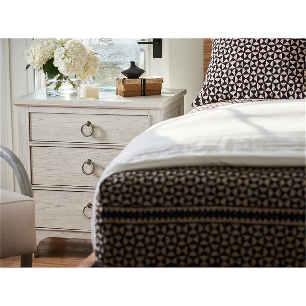Coastal Living Furniture Escape 3-Drawer Nightstand in Sandbar Gray Finish - Perfect for Beach House, Bedroom, Guest Room & Vacation Home Decor