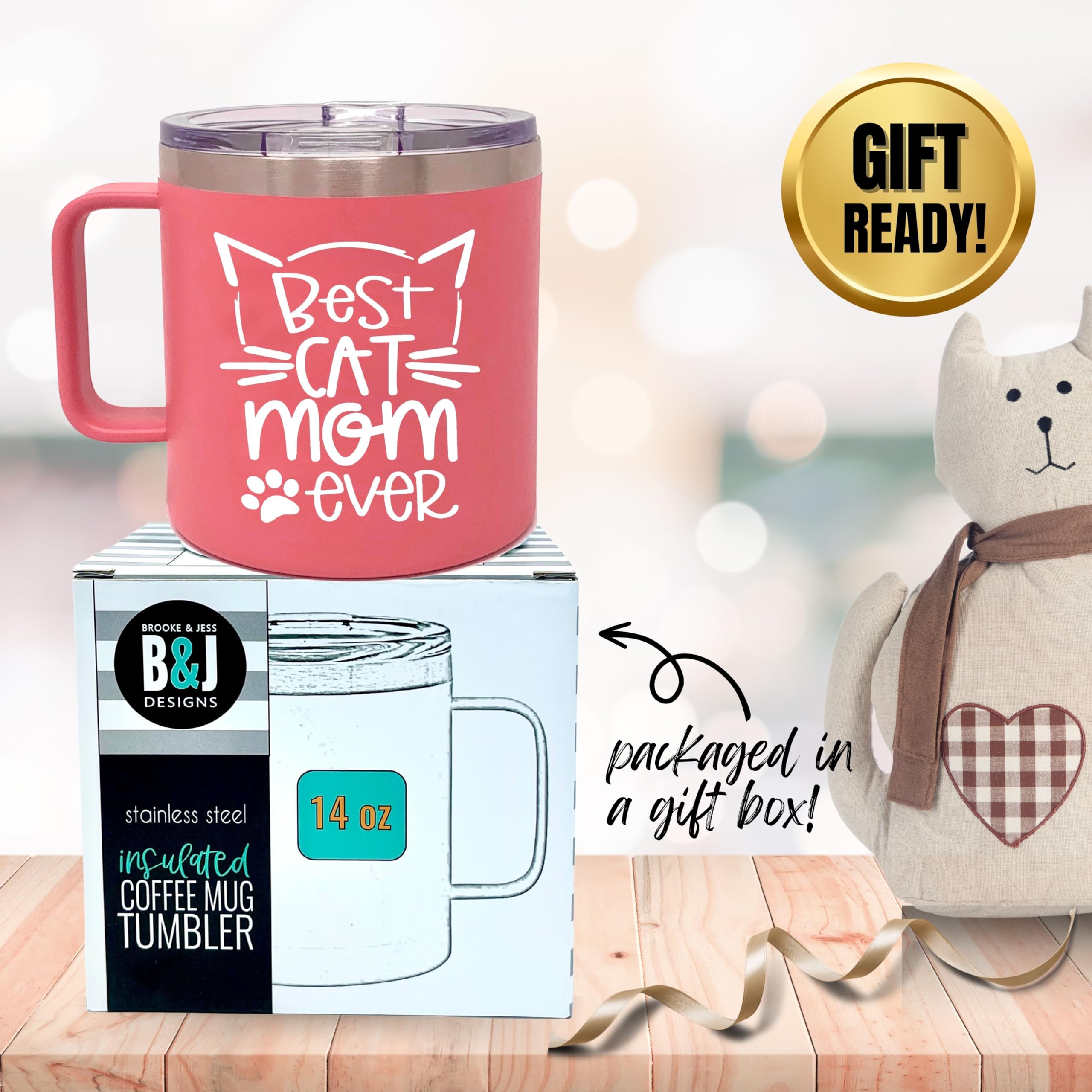 Funny Cat Mom Mug - Best Cat Lover Gifts for Women - Cute Cat Themed Coffee Cups for Crazy Cat Ladies - Perfect Christmas, Birthday & Mother's Day Presents - Great for Coffee Breaks & Cat Lover Gift Giving
