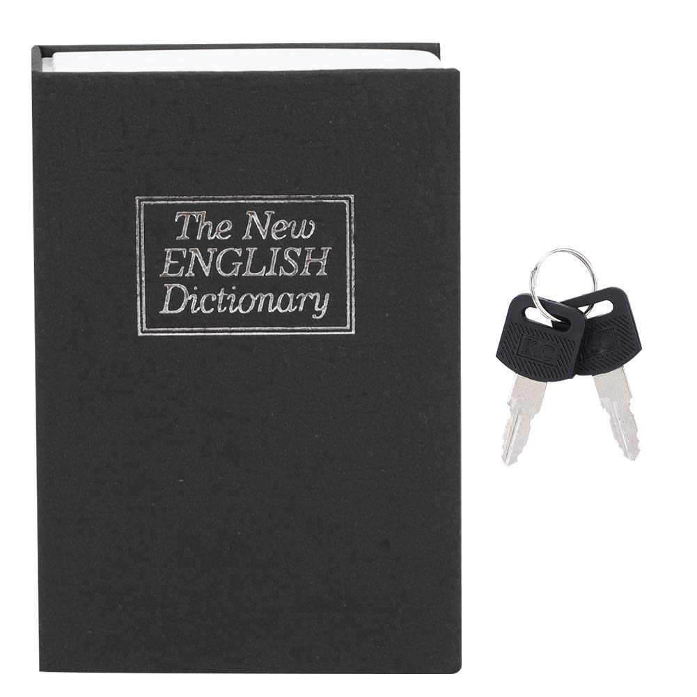 Mini Book Safe Box with Keys - Waterproof Security Lock Case for Money, Cash, Jewelry & Bank Cards - Simulation Dictionary Design - Perfect for Home, Office & Travel Security Storage