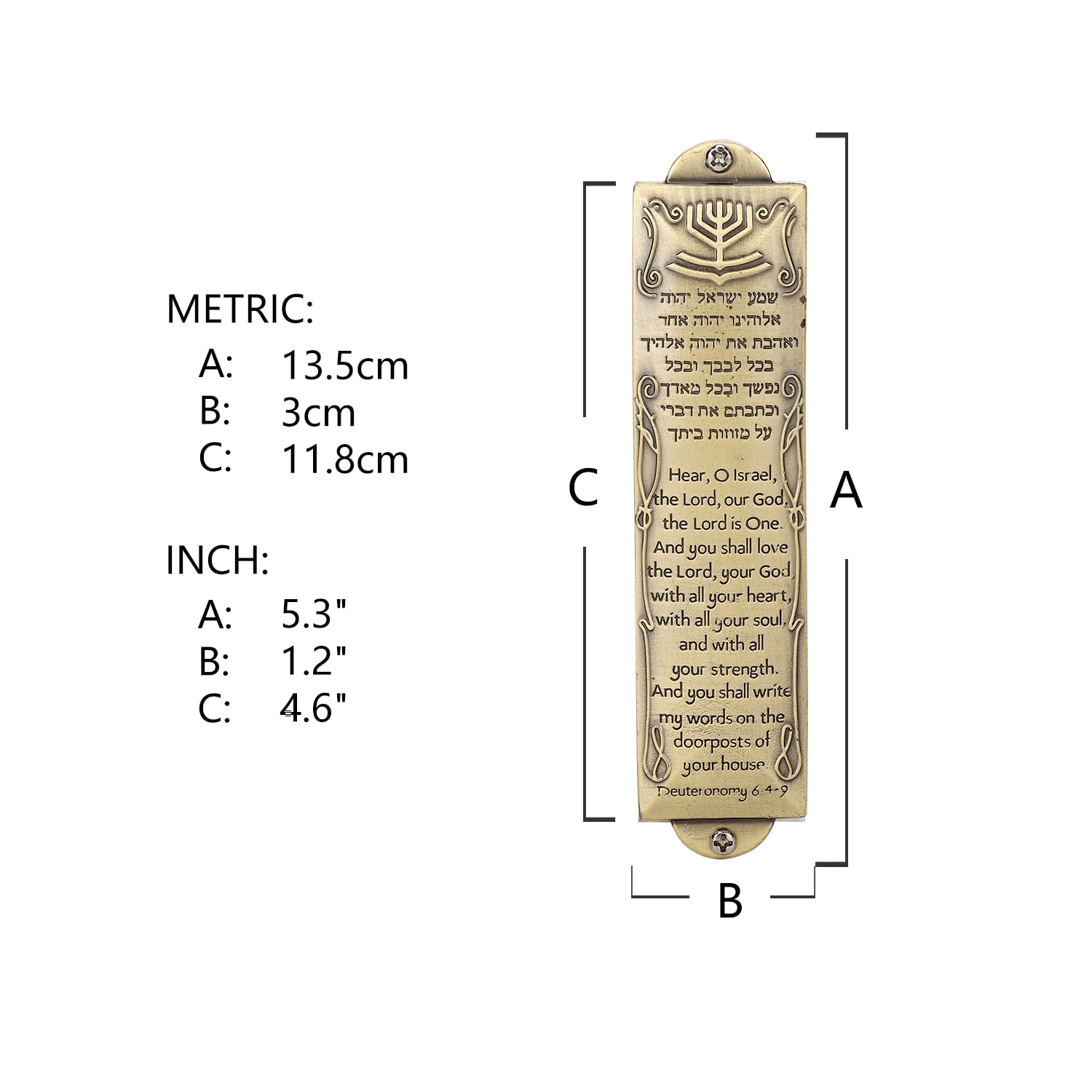 BRTAGG Set of 3 Mezuzahs with Double Sided Tape - Includes Non Kosher Scrolls (6