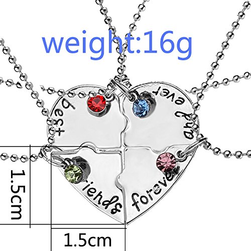 4 Piece Puzzle Friendship Necklace Set - Best Friend Necklaces for Women, BFF Birthday Gifts, Matching Jewelry for Sisters & Couples | Perfect for Anniversaries, Valentine's Day & Special Occasions