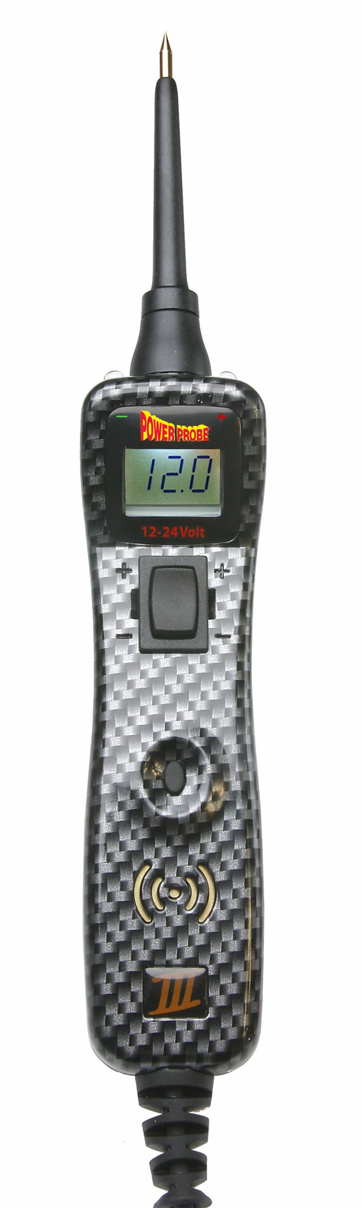 Power Probe III Clamshell - Carbon Fiber Print (PP3CSCARB) | Automotive Diagnostic Test Tool with Digital Volt Meter | AC/DC Current Resistance & Circuit Tester | Perfect for Mechanics & DIY Car Repairs