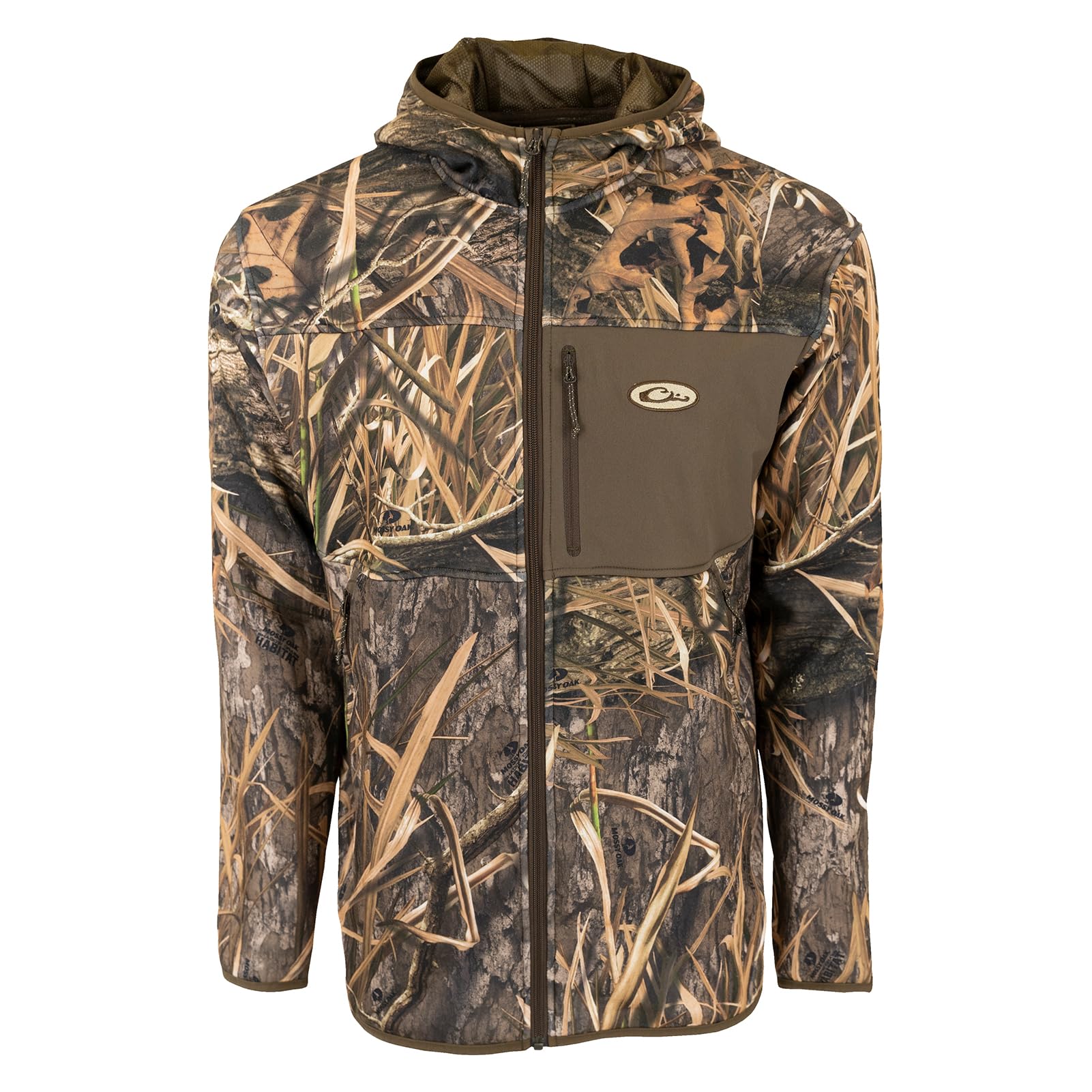 Drake Waterfowl Men's Camo Hunting Jacket - Shadowgrass Habitat Camouflage for Waterfowl & Turkey Hunting | Outdoor Gear for Hunters