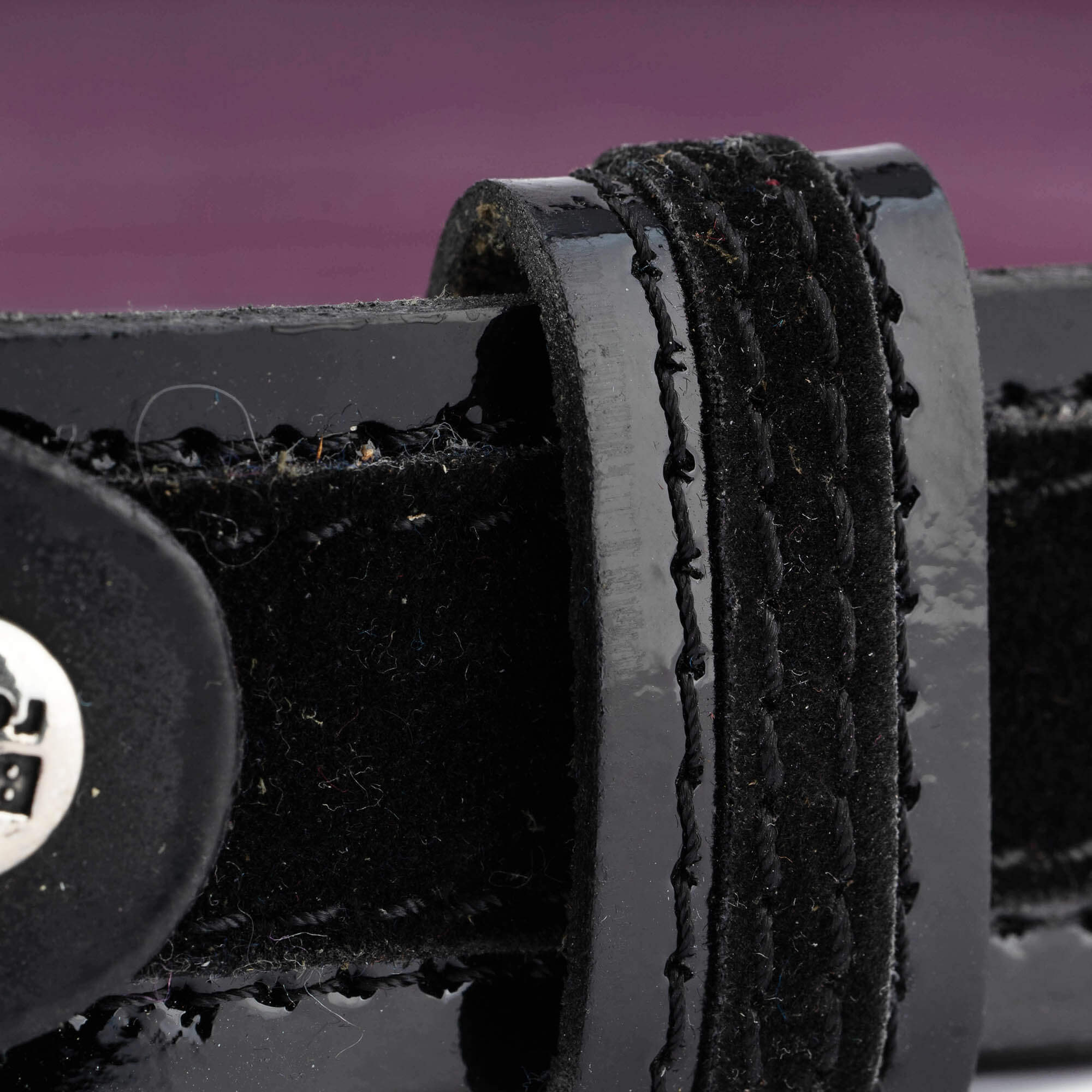 Premium Men's Luxury Belt - Black Suede & Patent Leather (3.5cm Width) - Perfect for Business, Formal Events & Everyday Wear