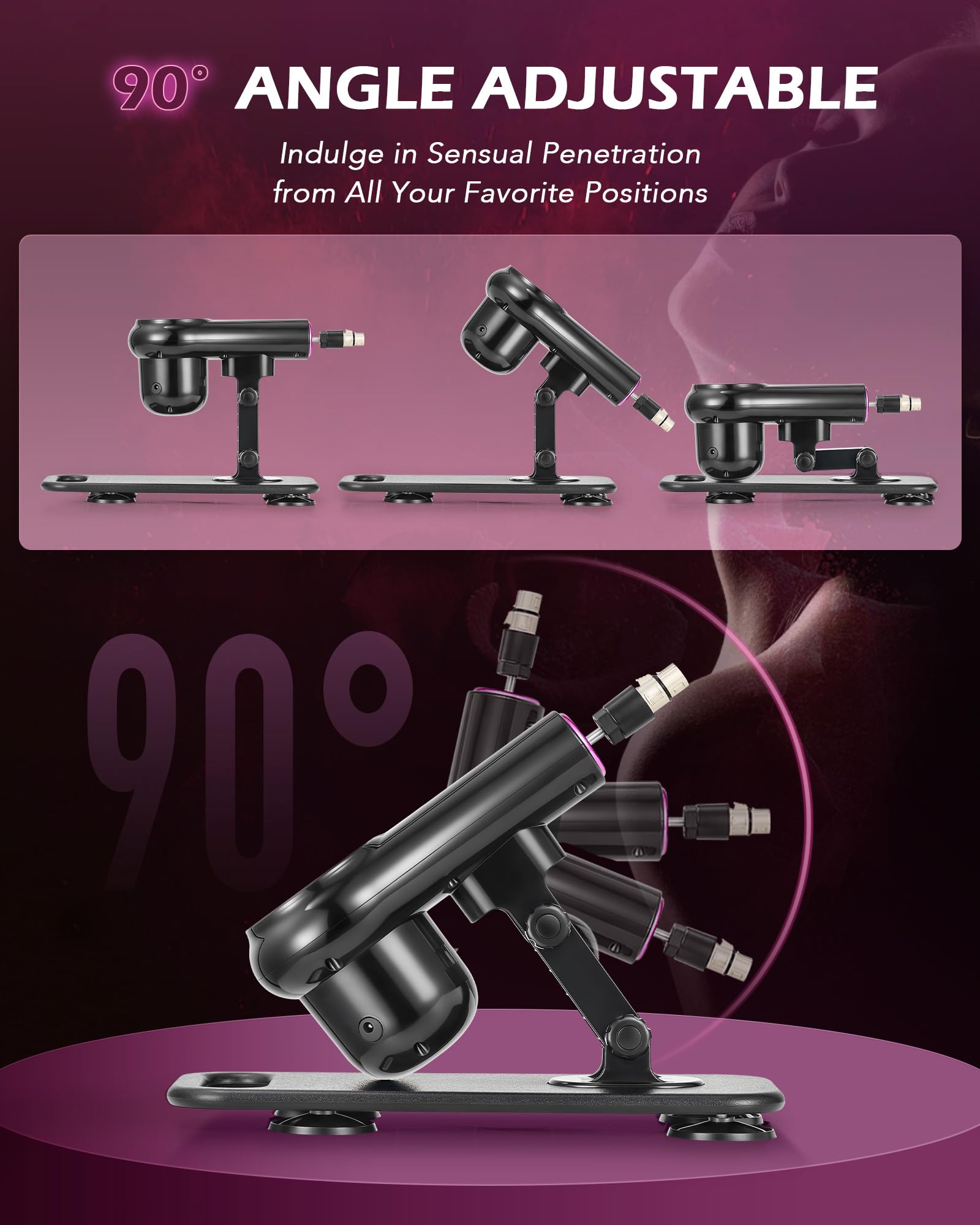 SENSUA Automatic Thrusting Sex Machine for Women & Men - 7 Attachments, Remote Control - Adult Sex Toy for Couples, Vaginal & Anal Stimulation - Perfect for Solo Play, Couples Fun & Massage