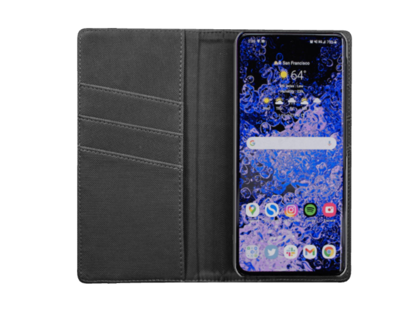 Samsung Wallet Case with Groovy Lei Design - Slim RFID Blocking Phone Cover for Samsung Galaxy S23/S22/S21 - Perfect for Travel, Shopping & Everyday Use