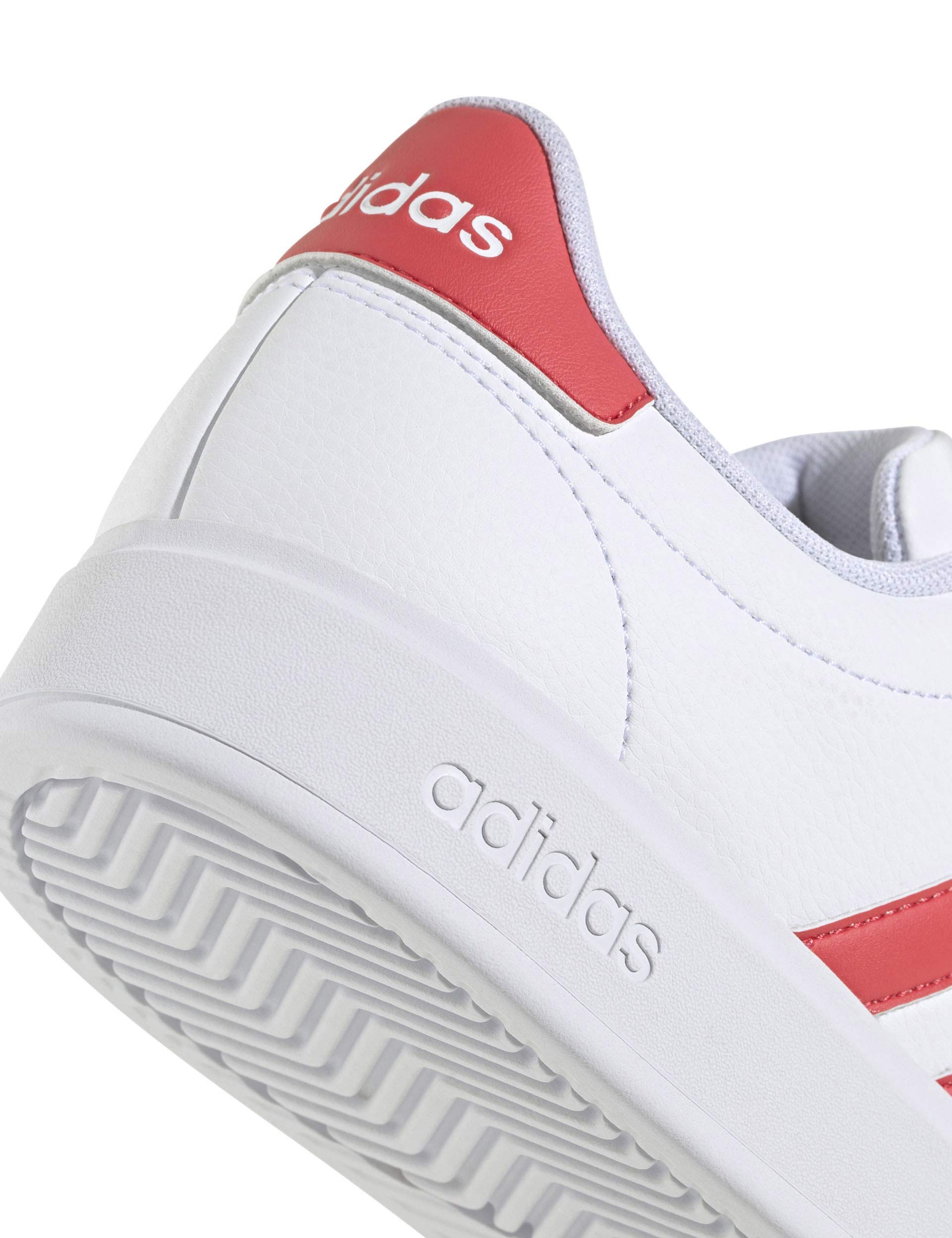 Adidas Grand Court 2.0 Sneakers - Cloud White/Semi Lucid Red - Comfortable Tennis Shoes for Women & Men - Perfect for Casual Wear, Gym & Outdoor Activities