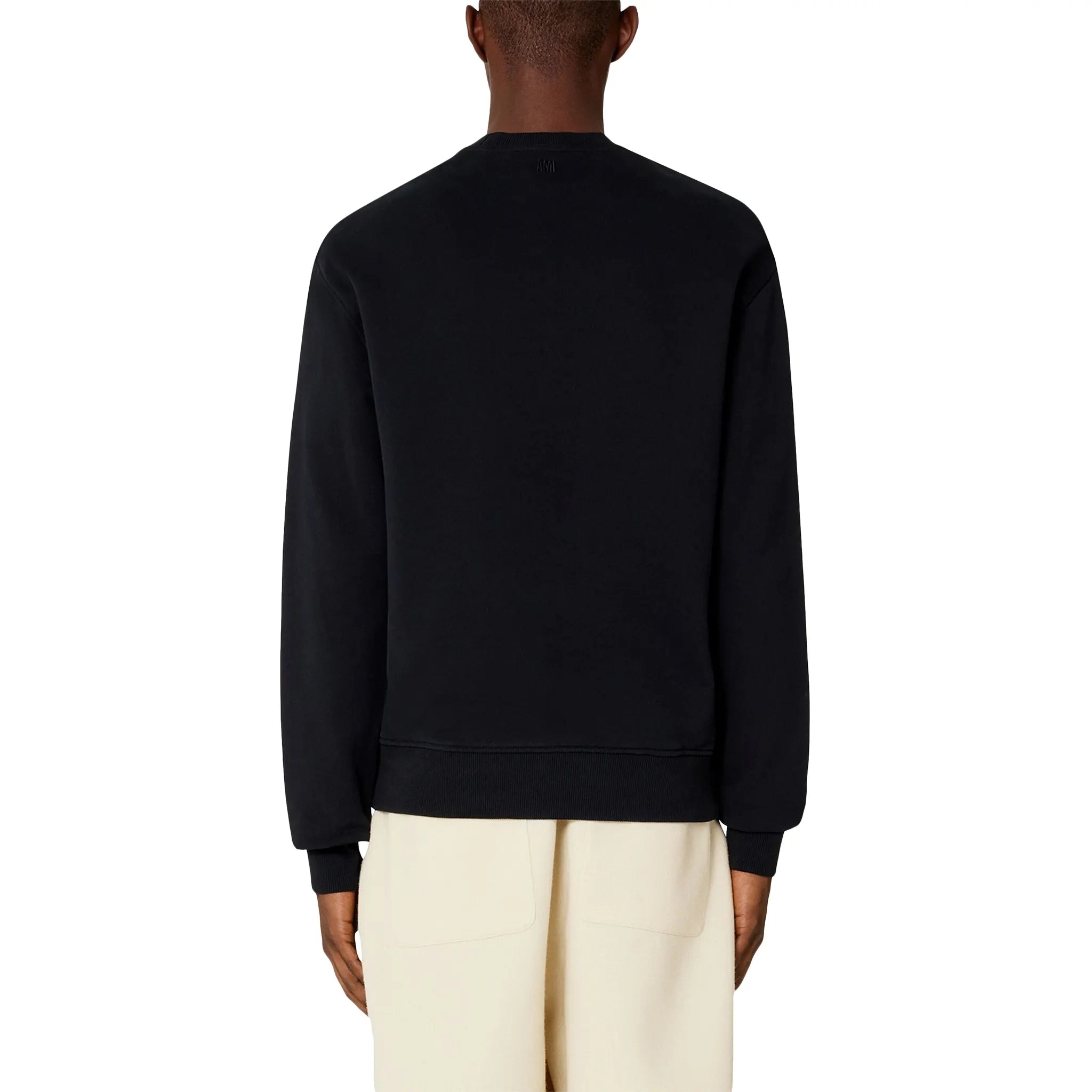 Ami Paris Ami De Coeur Black Sweatshirt for Men - Stylish French Designer Hoodie for Casual Wear & Street Fashion