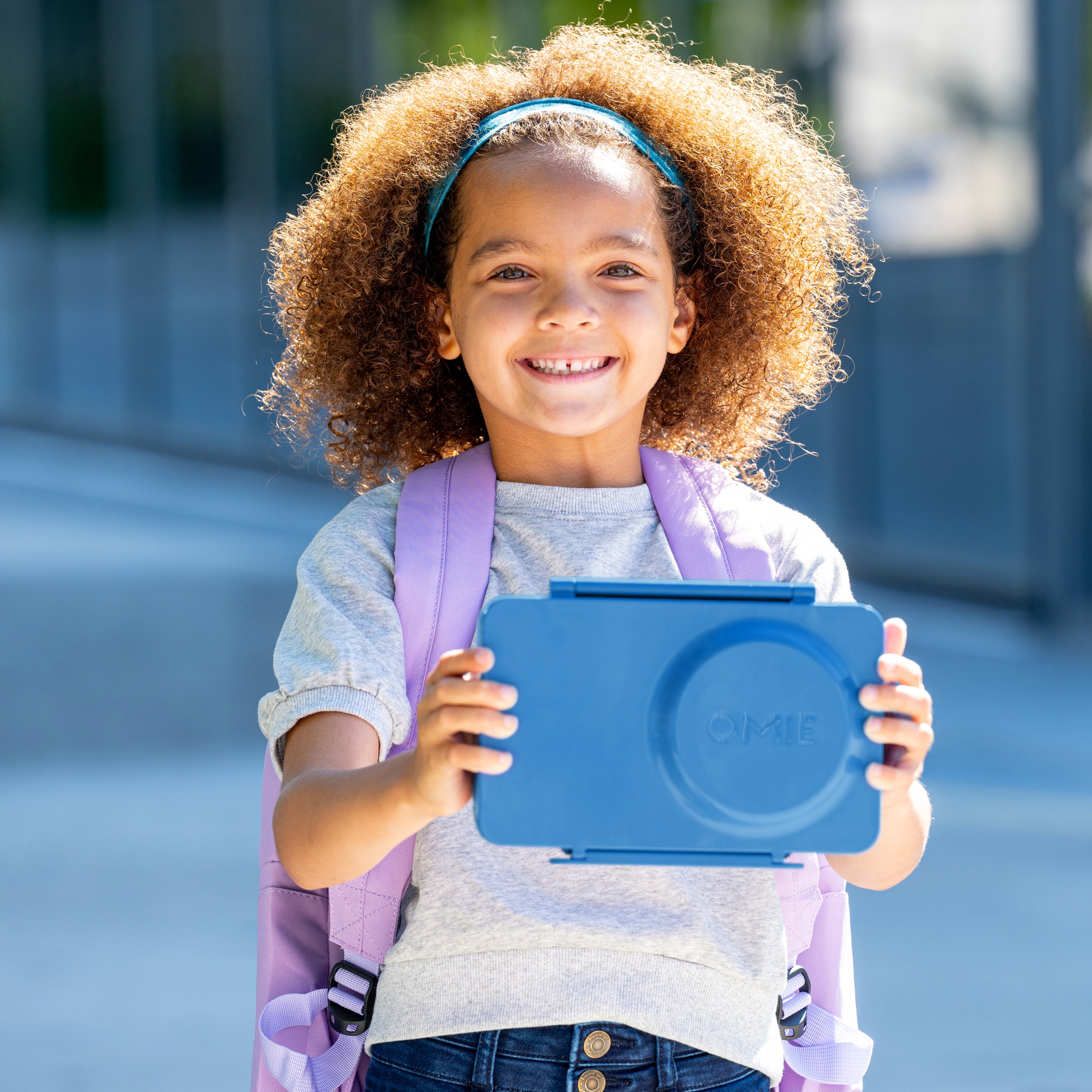 OmieBox UP Insulated Bento Lunch Box for Kids & Adults - Leak Proof, Hot & Cold Food Container - Cosmic Blue - Perfect for School, Work, Picnics & Travel
