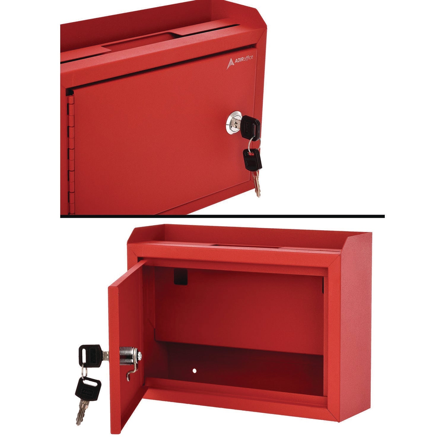 AdirOffice Medium Size Steel Multi-Purpose Secure Drop Box - 9.8