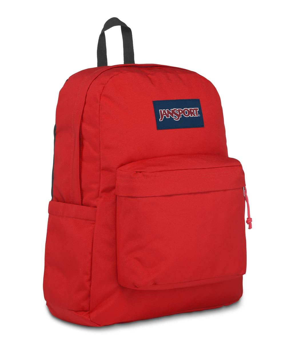 JanSport SuperBreak Plus Backpack - Lightweight Durable School & Travel Backpack for Students & Professionals - Perfect for College, Work & Outdoor Adventures (Red Tape)