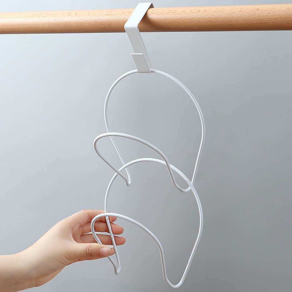 Detachable Baseball Cap Rack & Hat Display Holder - Round Storage Shelf for Door Closet, Clothes, Scarves & Towels - White Home Organizer - Perfect for Bedroom, Entryway & Closet Organization