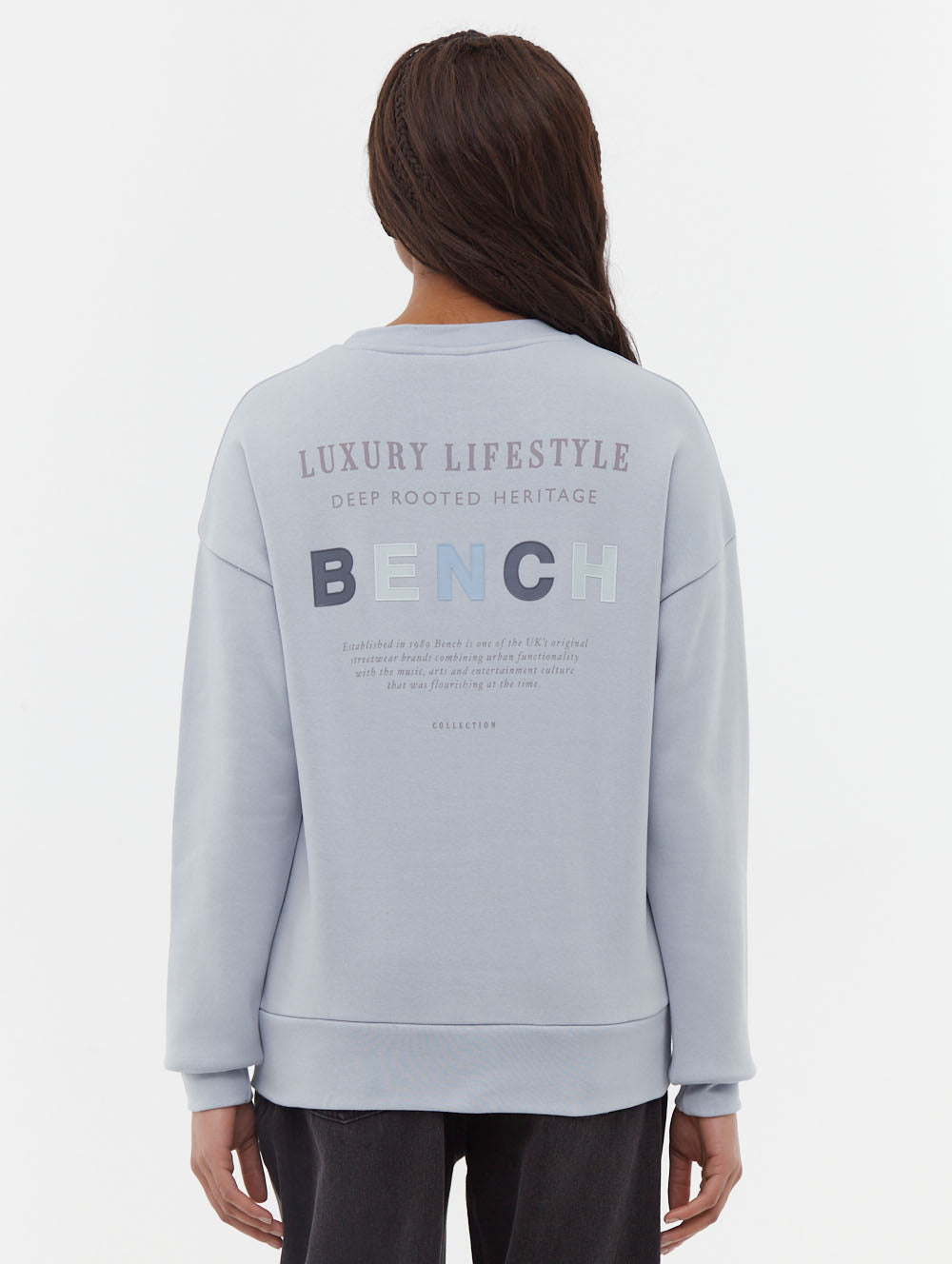 Lilem Block Letter Crew Neck Sweatshirt - Comfortable Unisex Pullover for Casual Wear | Perfect for Street Style, Lounge & Everyday Outfits