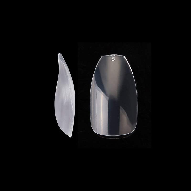 CHIROGRAPHY Short Coffin Press On Nails 100pcs - Full Cover Fake Nails, Ballerina Style Clear False Nails for Nail Extension | Perfect for Parties, Weddings & Everyday Wear