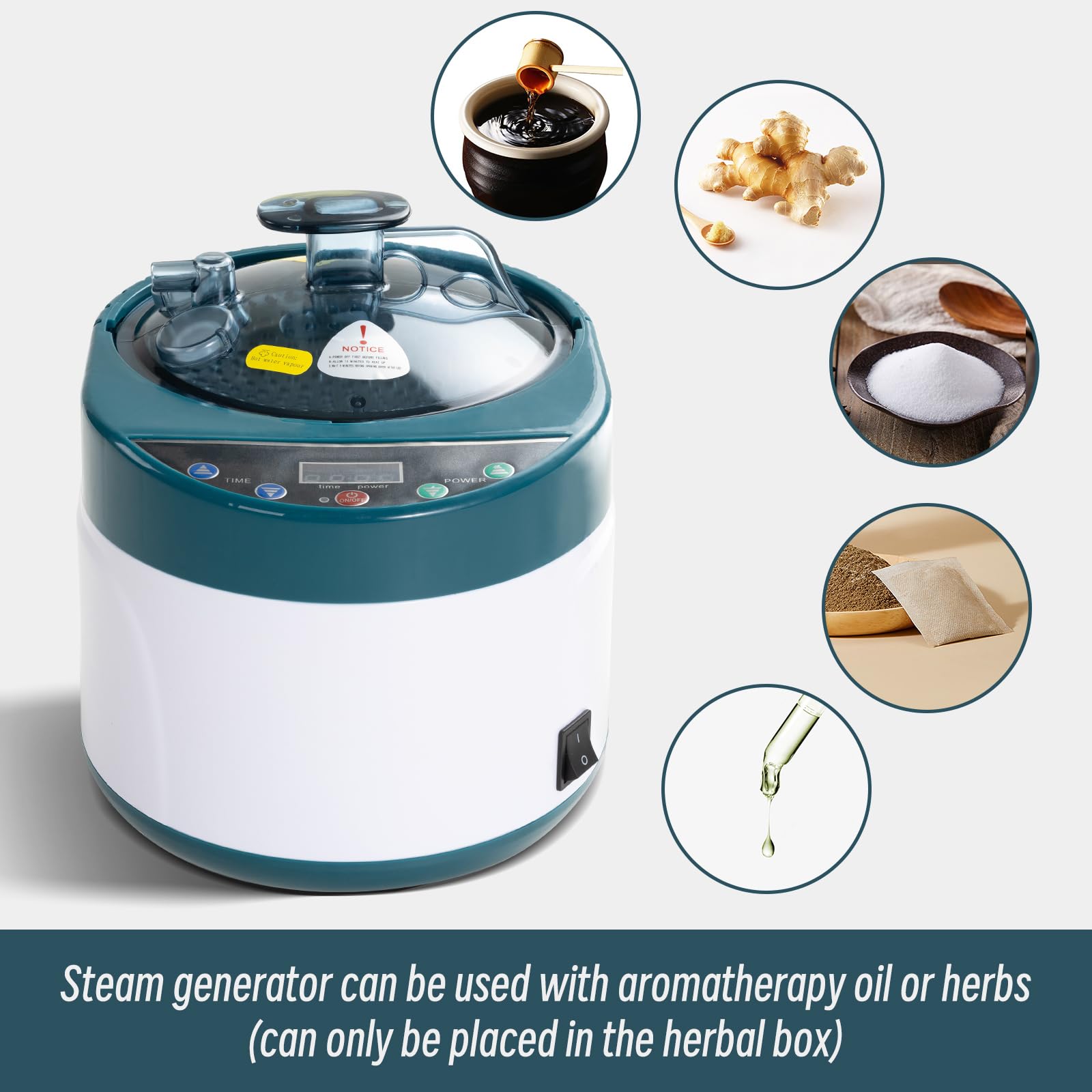 Portable Sauna Steamer 4L - Remote Control Home Sauna Steam Generator with Timer & Temperature Display - Stainless Steel Sauna Pot for Relaxation, Detox & Spa Therapy - Perfect for Home Wellness & Stress Relief