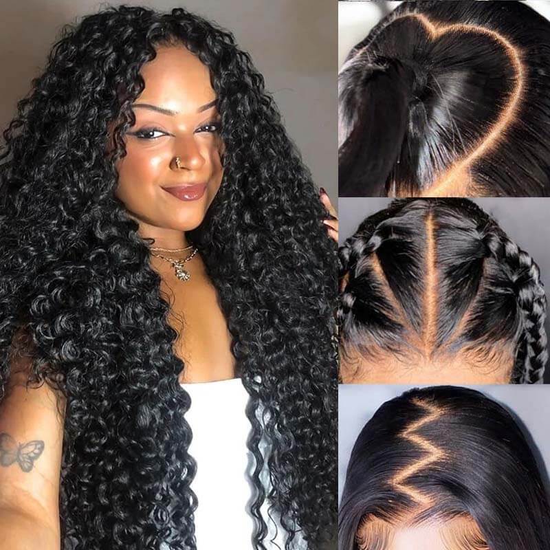 Eullair PartingMax Glueless Wig - 9x6 Lace Front Human Hair Wig with Deep Wave, Bleached Knots & Pre-Plucked Hairline - Ready to Wear for Daily Use, Parties & Special Occasions