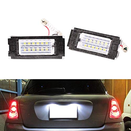 2Pcs LED License Plate Lights - Error-Free Bulbs for BMW Mini Cooper R56 (2006-2012) - Bright White Number Plate Replacement Lamps for Enhanced Night Visibility & Stylish Car Exterior Lighting