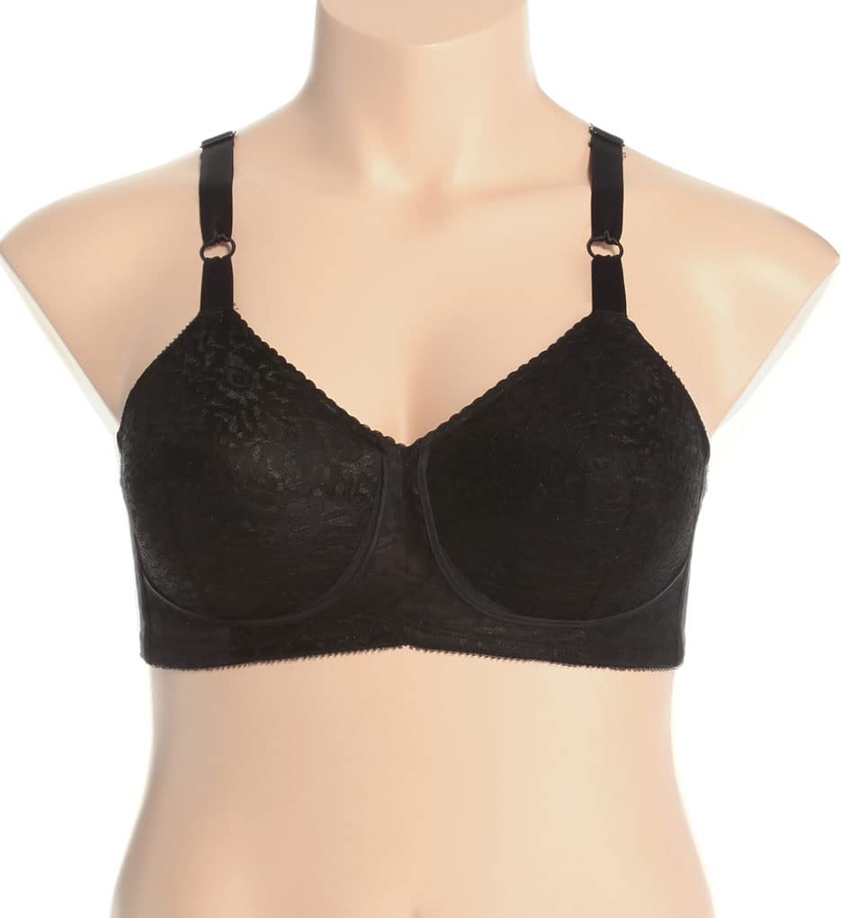 Rago Women's 2101 Lacette Wireless Bra - Satin & Lace Comfort Support for Everyday Wear - Perfect for Work, Yoga & Relaxation