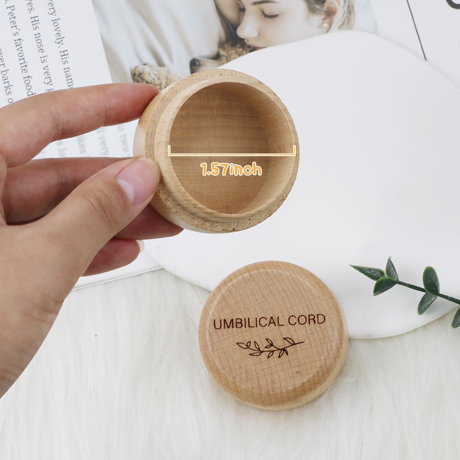 Handcrafted Wooden Baby Keepsake Box for Fetal Hair & Umbilical Cord - Newborn Christening Gift & Memory Box - Perfect for Baby Showers, First Birthday & Family Heirlooms