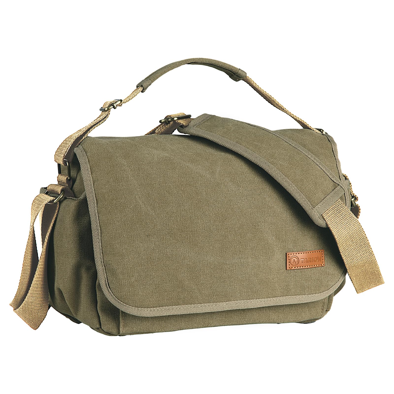 Vintage TARION Canvas DSLR Camera Bag - Crossbody Messenger Shoulder Bag for Photographers, Travel & Everyday Use (Model RS-01)