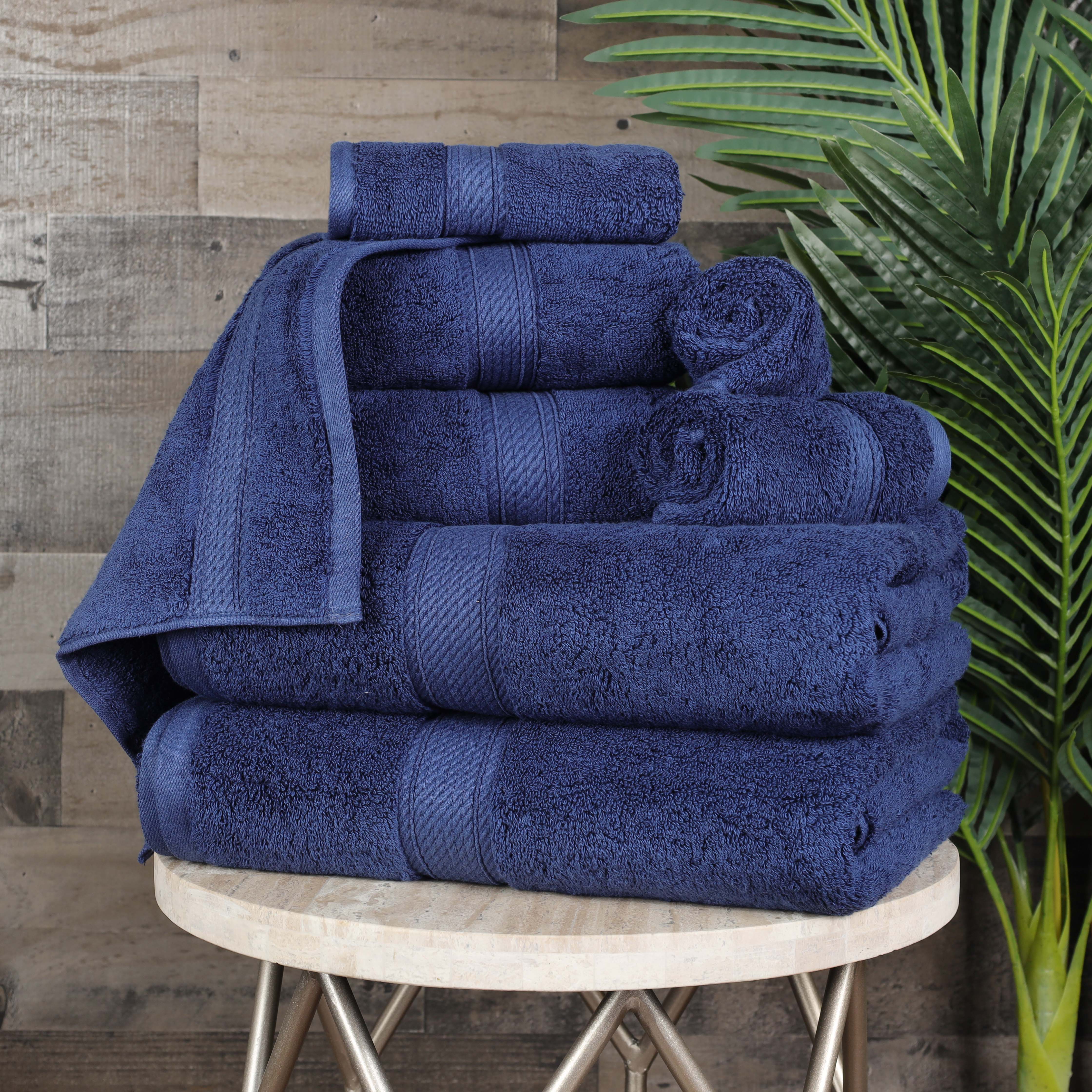 Premium 8-Piece Egyptian Cotton Towel Set - Ultra Soft, Heavyweight & Plush for Bath, Spa & Luxury Home Decor