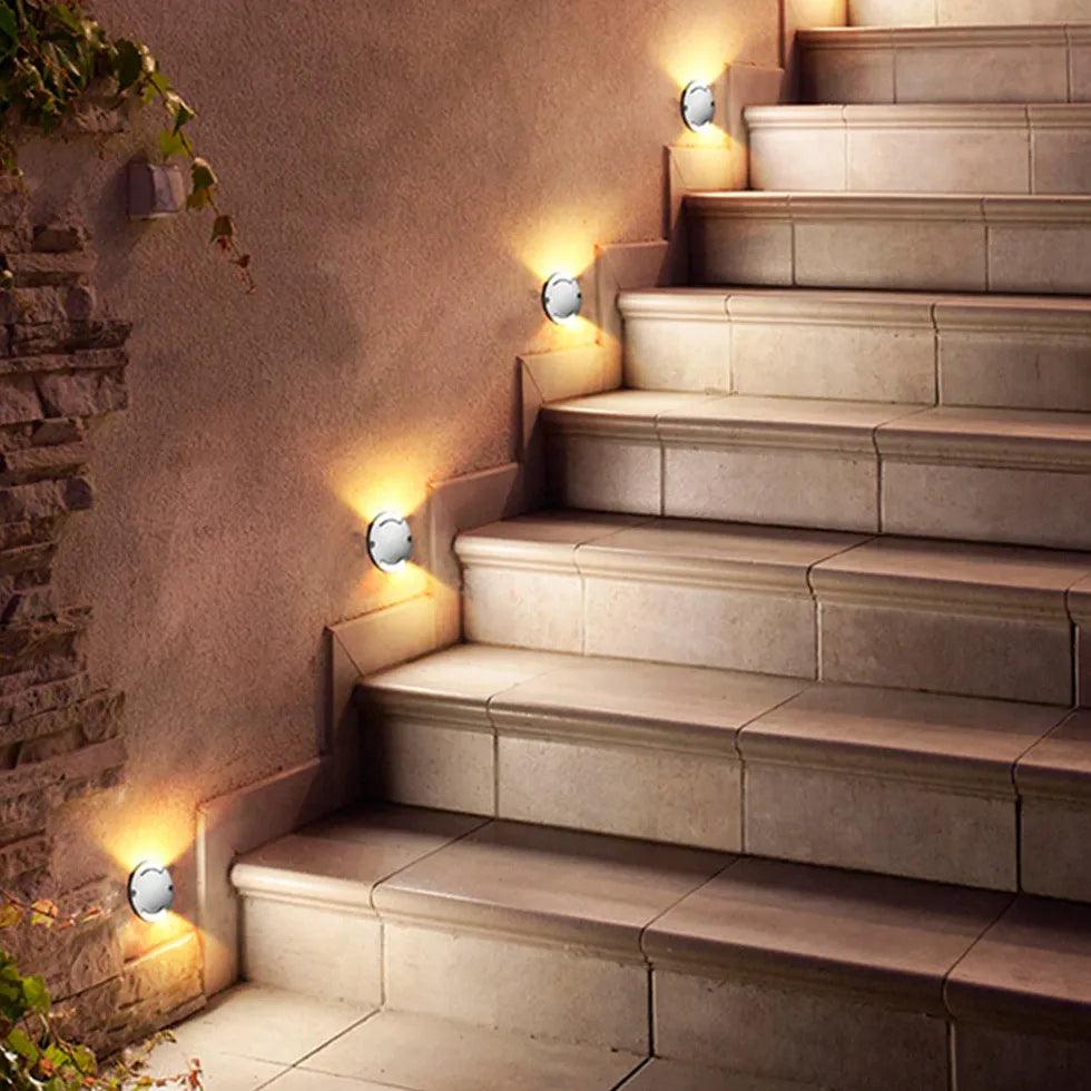 Round Ground LED Outdoor Lights - Waterproof Solar Landscape Lighting for Garden, Pathway, Yard, and Patio Decor