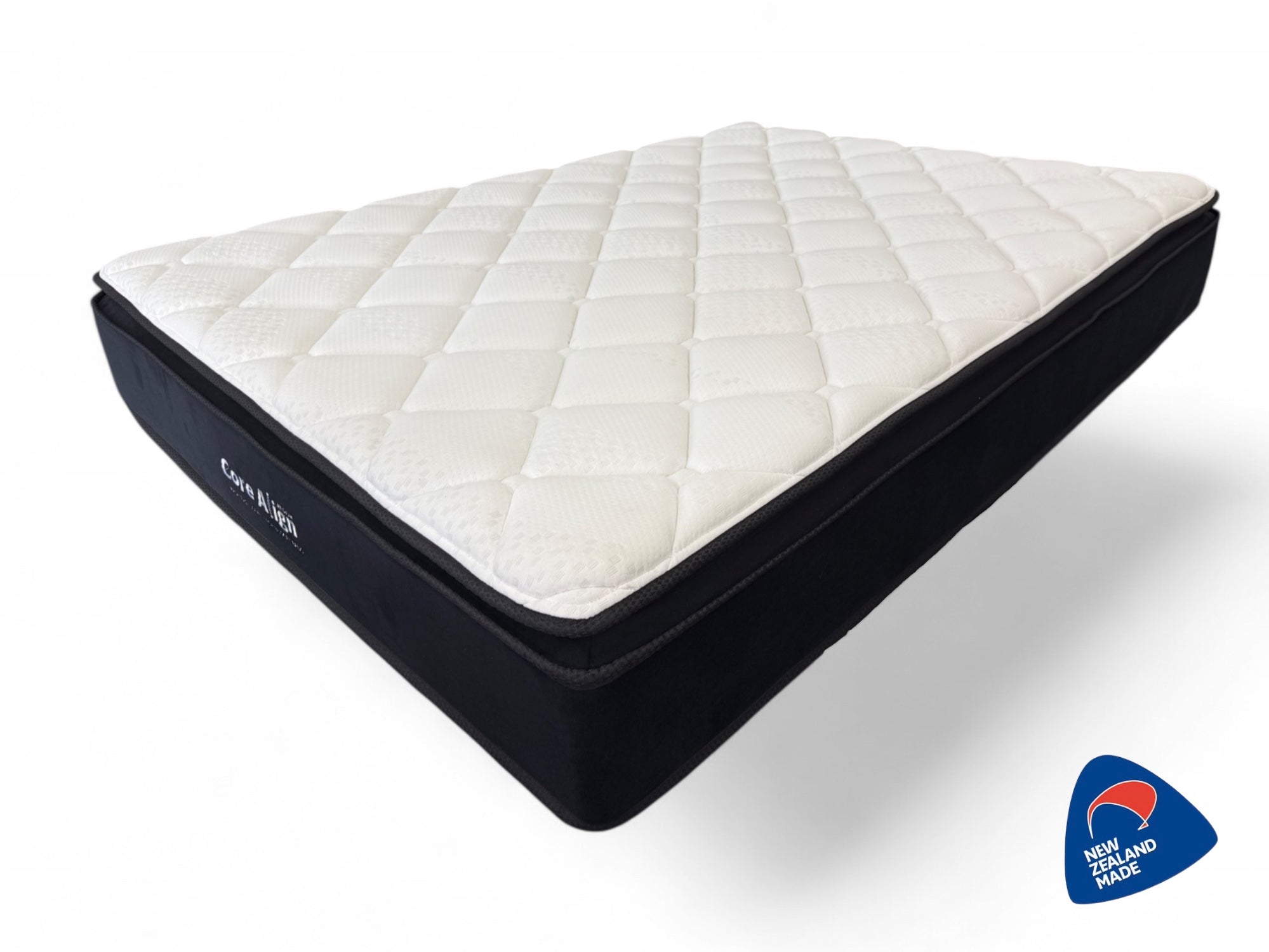 Premium NZ Made CoreAlign 5 Zone Euro Top Pocket Spring Mattress & Base - Orthopedic Support for Back Pain Relief, Ideal for Side, Back & Stomach Sleepers