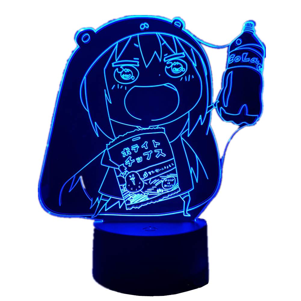 Anime LED Night Light - Himouto Umaru Chan 3D Acrylic Lamp for Bedroom Decor, Birthday Gift for Kids & Anime Fans | Perfect for Manga Lovers' Rooms, Gaming Setups & Nighttime Reading