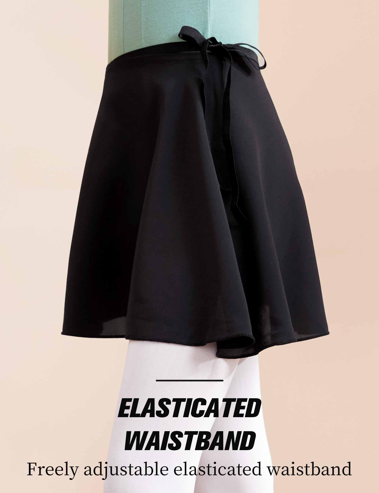Girls Ballet Skirt - Chiffon Dance Wrap Skirt for Leotards - Perfect for Ballet Class, Recitals & Dance Performances