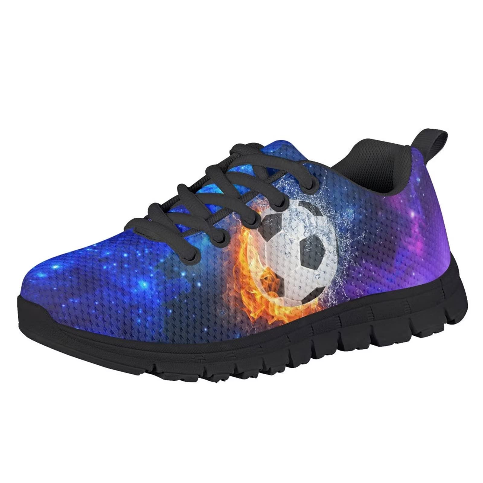 **JEOCODY Kids' Athletic Running Shoes - Green Frog Design Unisex-Child Preschool Sneakers, Black | Lightweight & Comfortable for Playground, School & Daily Activities**