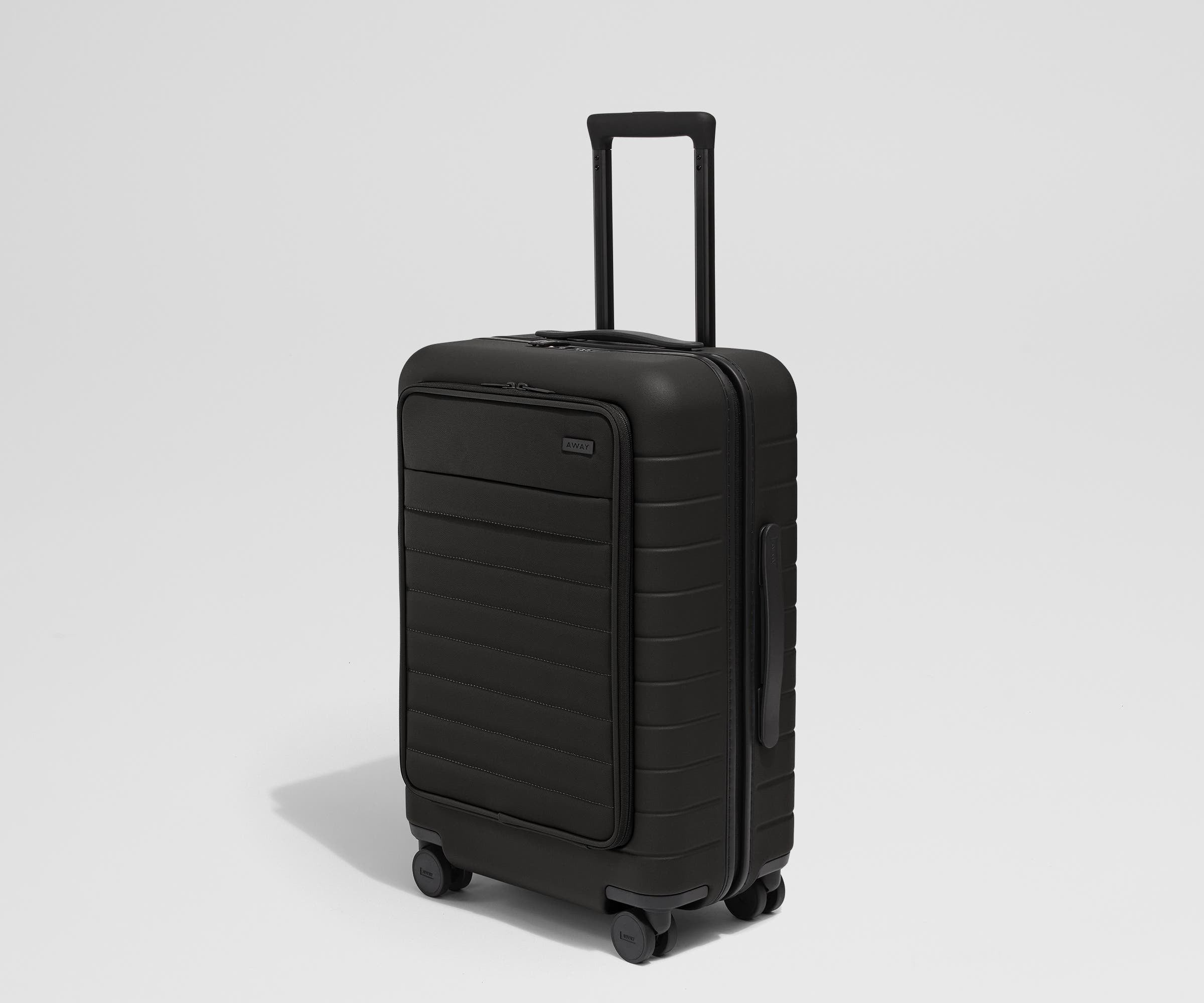 Executive Bigger Carry On Luggage in Jet Black - Perfect for Business Travel & Weekend Getaways