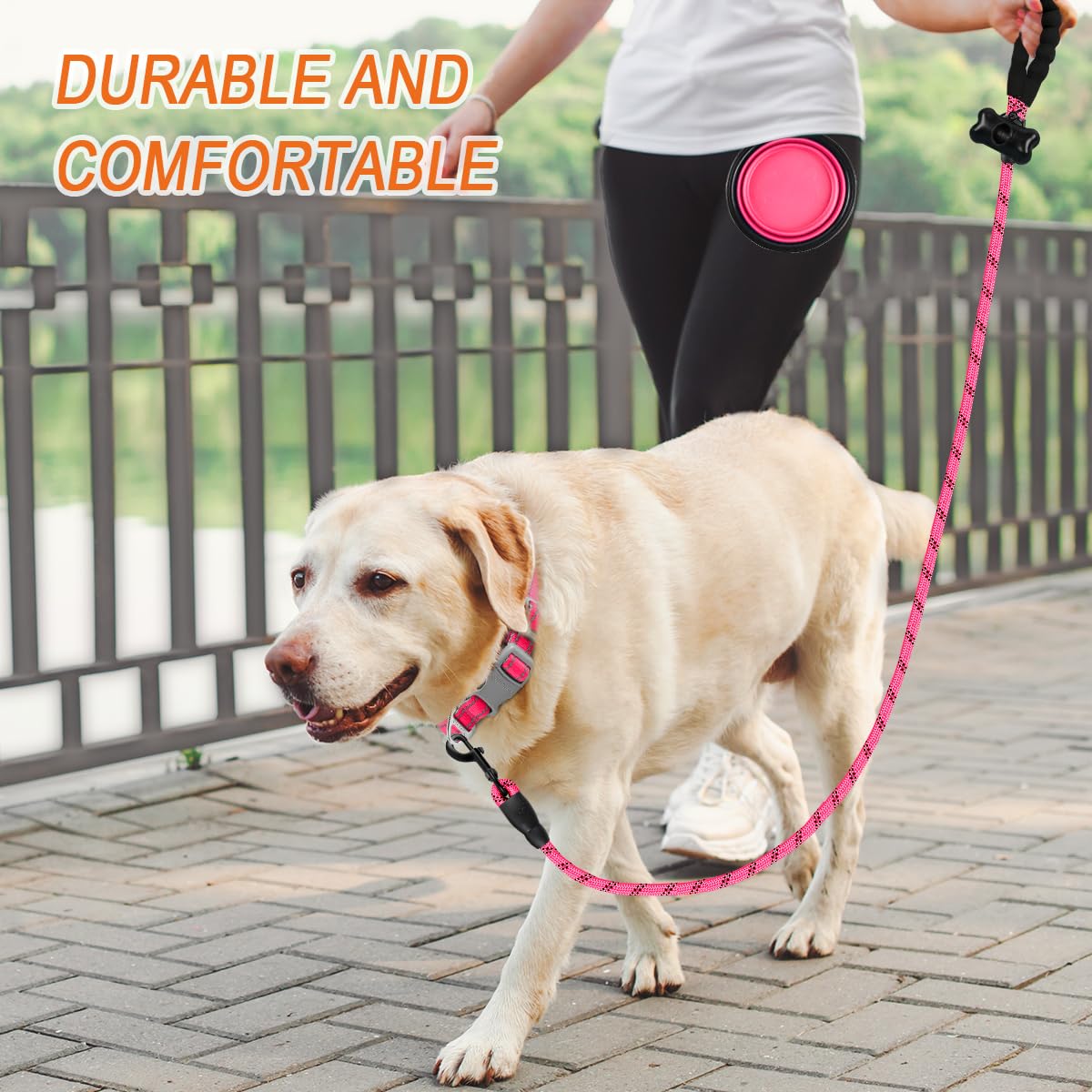 BARKBAY Heavy Duty Dog Leash for Large Dogs - 4FT/5FT/6FT Reflective Dog Leash with Padded Handle for Walking, Training & Running - Durable Pet Leash for Medium to Large Breeds (5FT-1/2